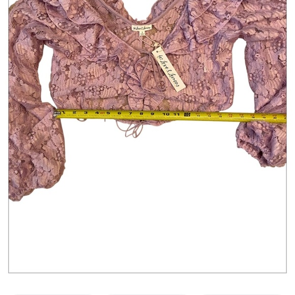 FOR LOVE & LEMONS Tatiana Blouse in Purple Size Small - Picture 5 of 11